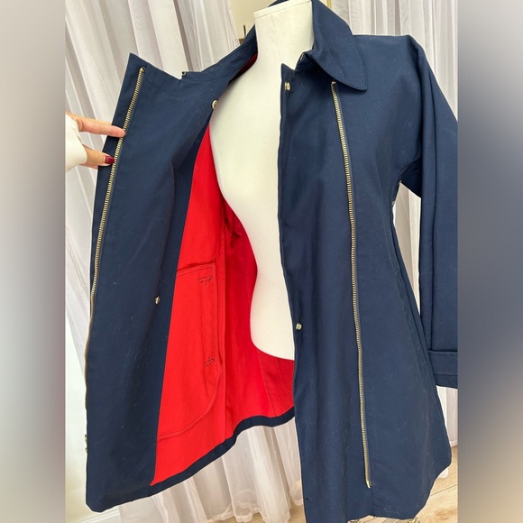 J.Crew Mid Length Rain Jacket - Picture 2 of 3